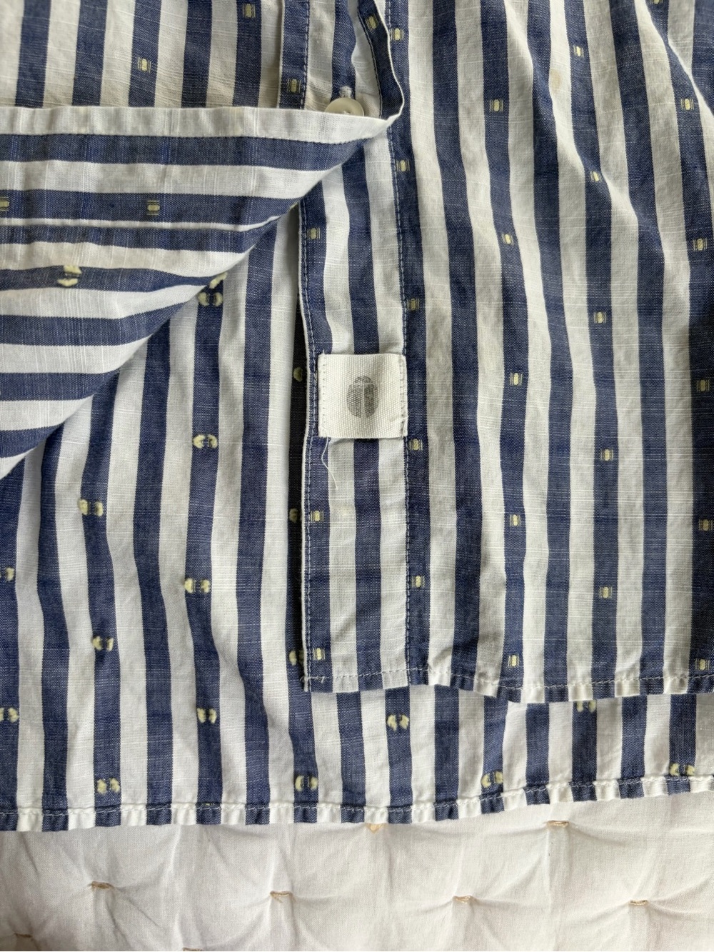 Anthropologie Grayson Hero striped button down with dots - Picture 9 of 12